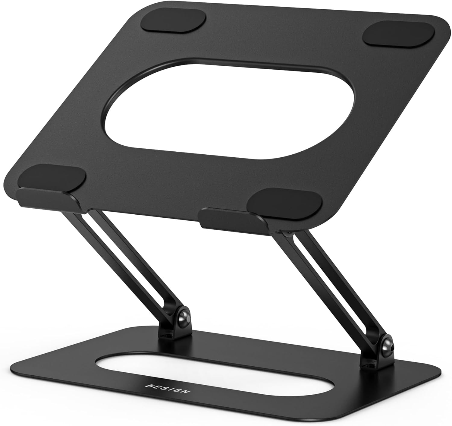 BESIGN LSX9 Laptop Stand, Ergonomic Adjustable Notebook Stand, Riser Holder Computer Stand Compatible with Air, Pro, Dell, HP, Lenovo More 10-14" Laptops, Black image number 4
