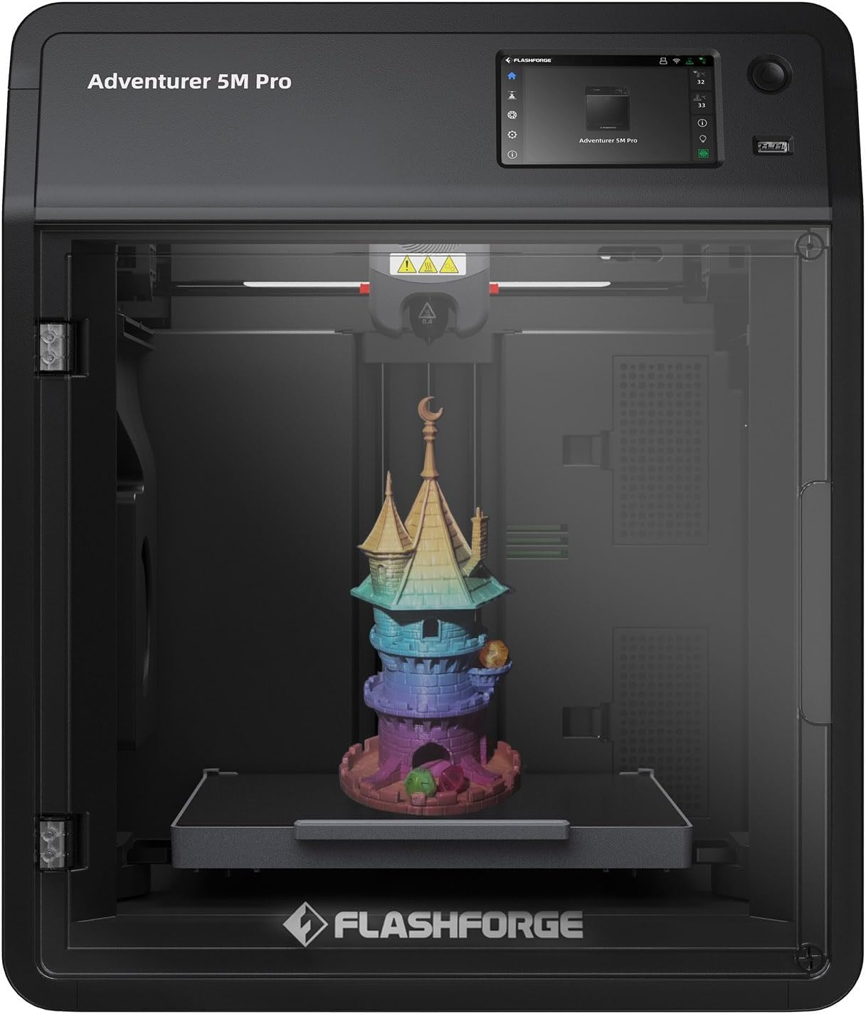 FLASHFORGE Adventurer 5M Pro 3D Printer with Auto Bed Leveling, 600Mm/S Fast Printing Speed, Quick Detachable 280&deg;C Nozzle, Internal & External Circulation Dual Air Filtration 220X220X220Mm image number 4