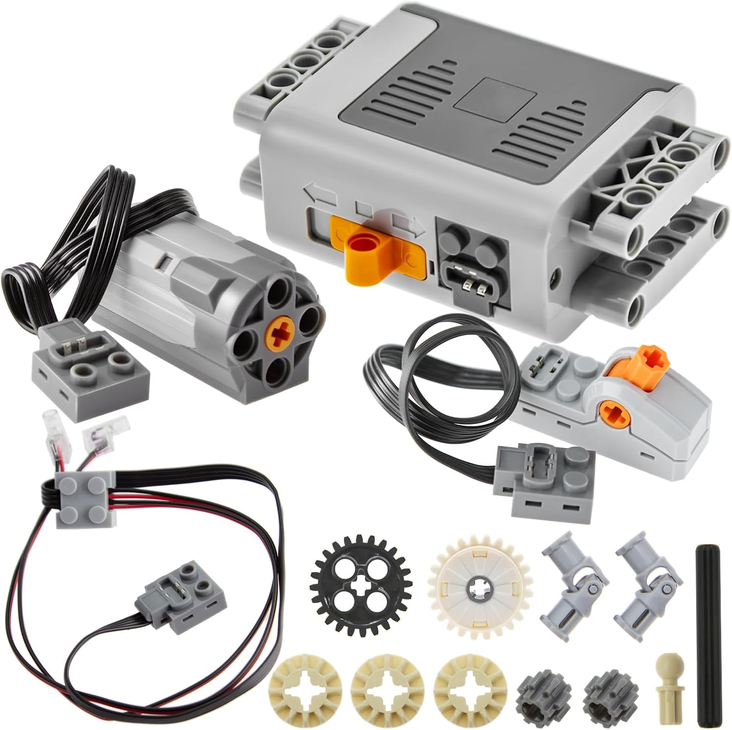 15Pcs Power Function Motor Set 8293- M Motor Battery Box Switch Light Cable Compatible with Majoy Brands Technical Building Toys image number 3