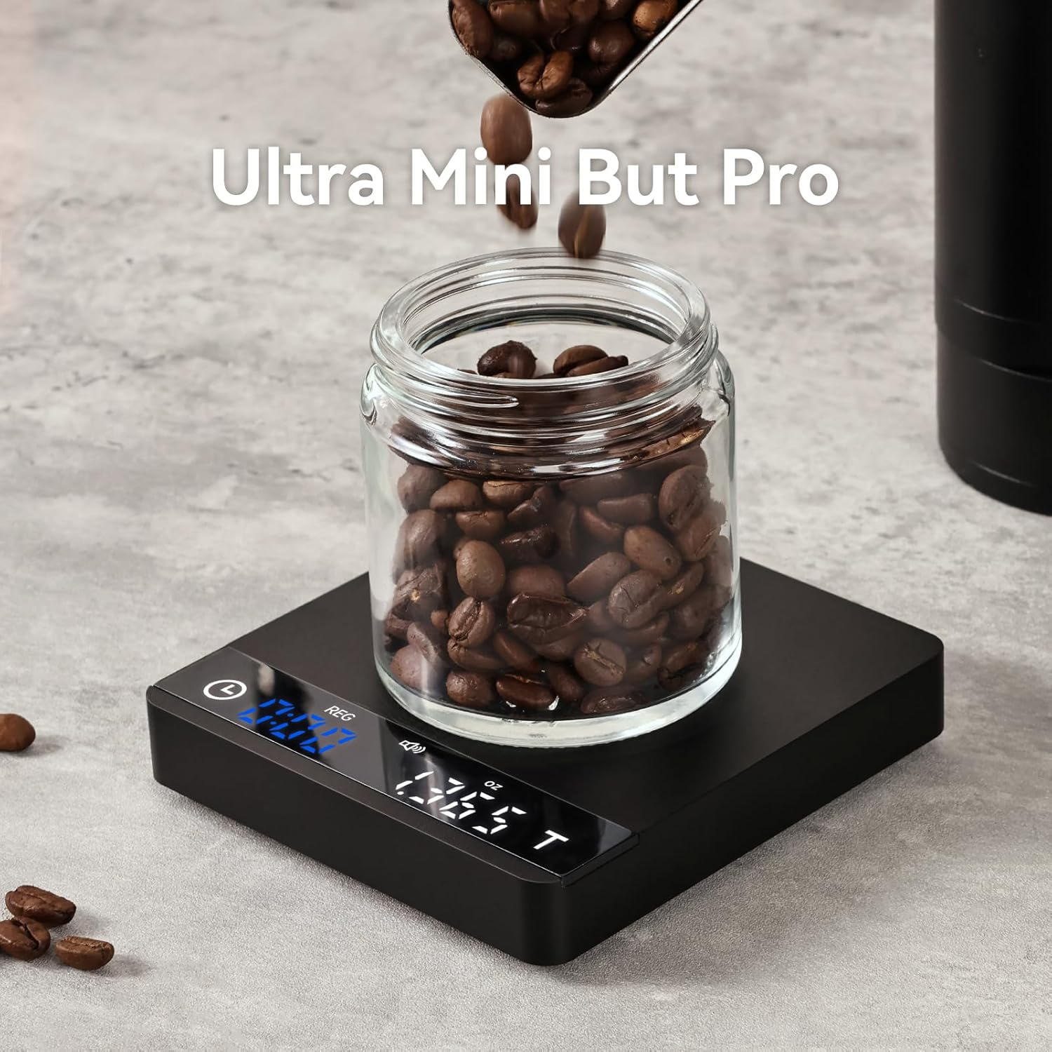 Mini Coffee Scale with Timer, Espresso Scale with Auto Timing, 3 Mode for Espresso Machine and Pour Over, 2Kg/0.1G High Precision Scale, Anodized Aluminum Body with LED Display, Rechargeable image number 4