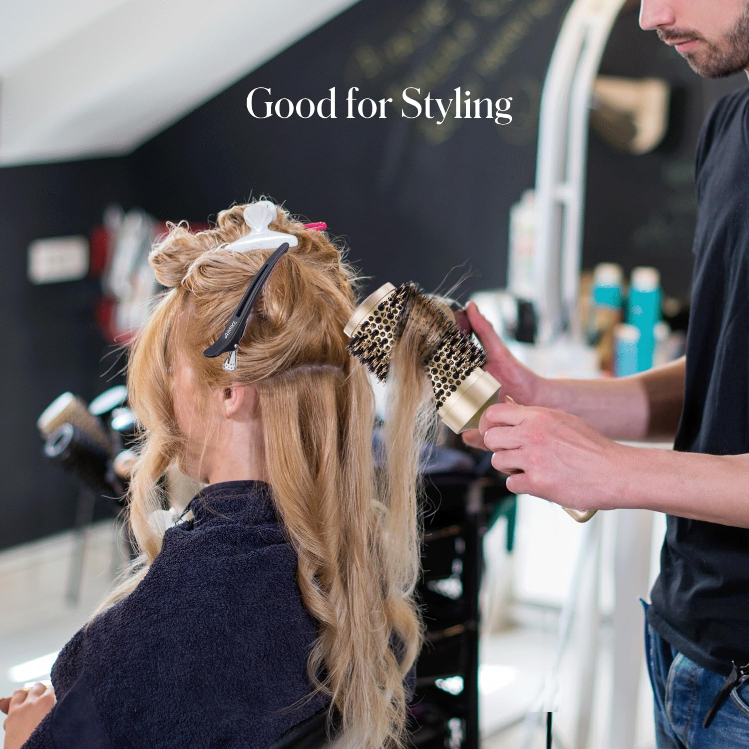 AIMIKE 12 Pack Hair Clips for Styling and Sectioning - Non-Slip with Silicone Band, No-Trace for Thick and Thin Hair - Professional Salon image number 2