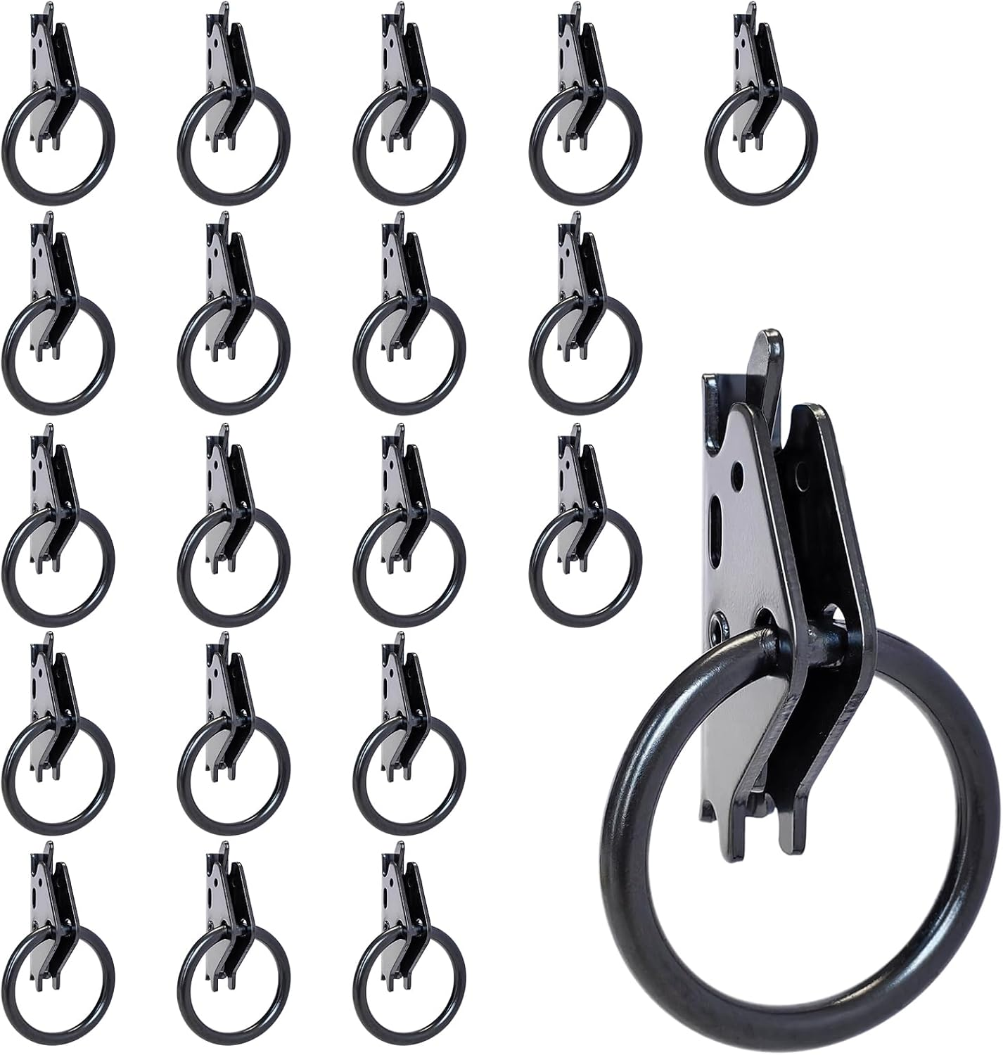 Morscan 20 Pack Steel E-Track O Ring Tie-Down Anchors W/E-Track Spring Fitting Attachments for E Track Systems Tie down Anchor Points Pickup,Cargo Van,Enclosed Trailers,Semi-Trucks Trailer Hang Tools image number 5