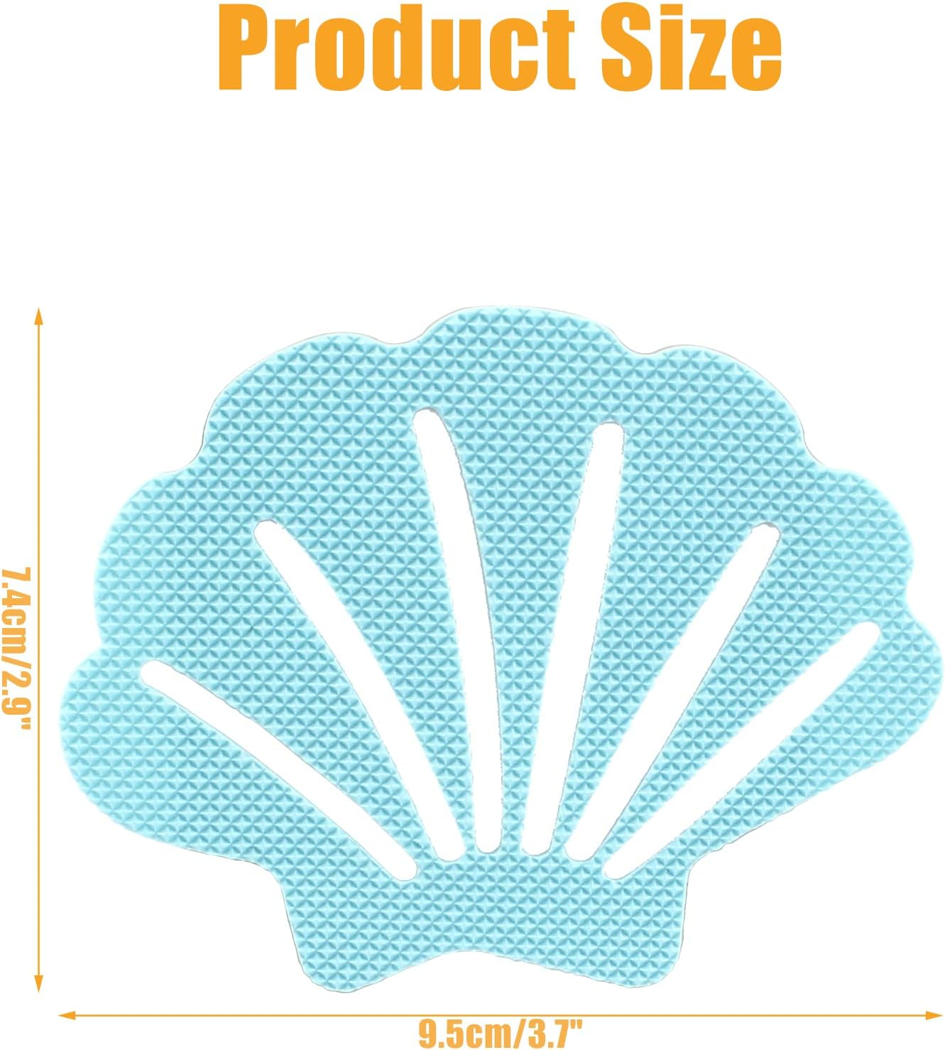 Bathtub Stickers Non Slip, Shell Shaped Tubs Safety Shower Treads, Adhesive Sticker for Bathroom Bathtub, Shower Floor,Blue (12Pcs) image number 3