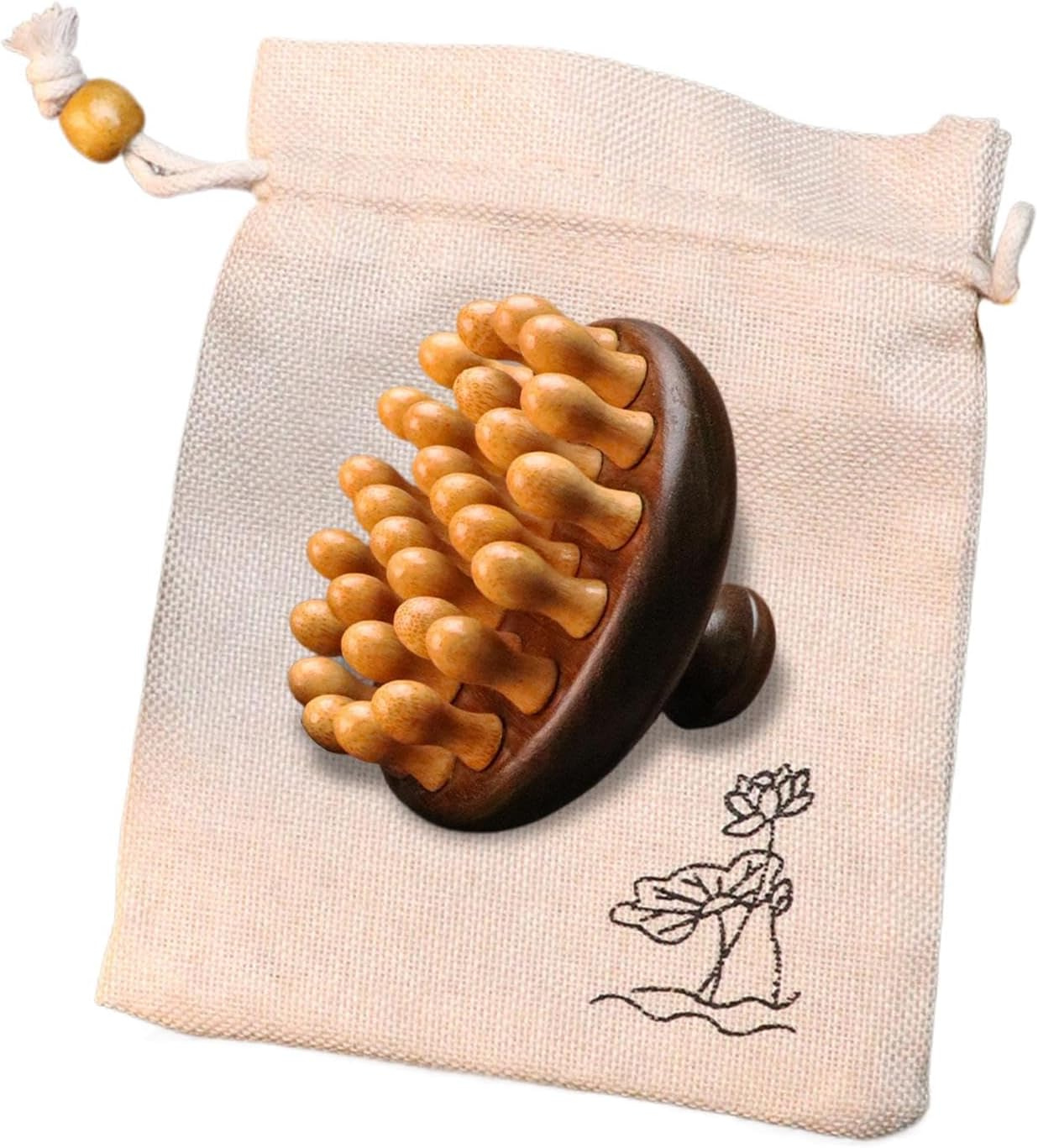 Wooden Scalp Massager, Sandalwood Comb, Head Scalp Comb, Meridian Massage Comb, Portable Scalp Massager, Multifunctional Hair Brush, Scalp Massage Brush, Natural Hair Comb, Wooden Hair Comb