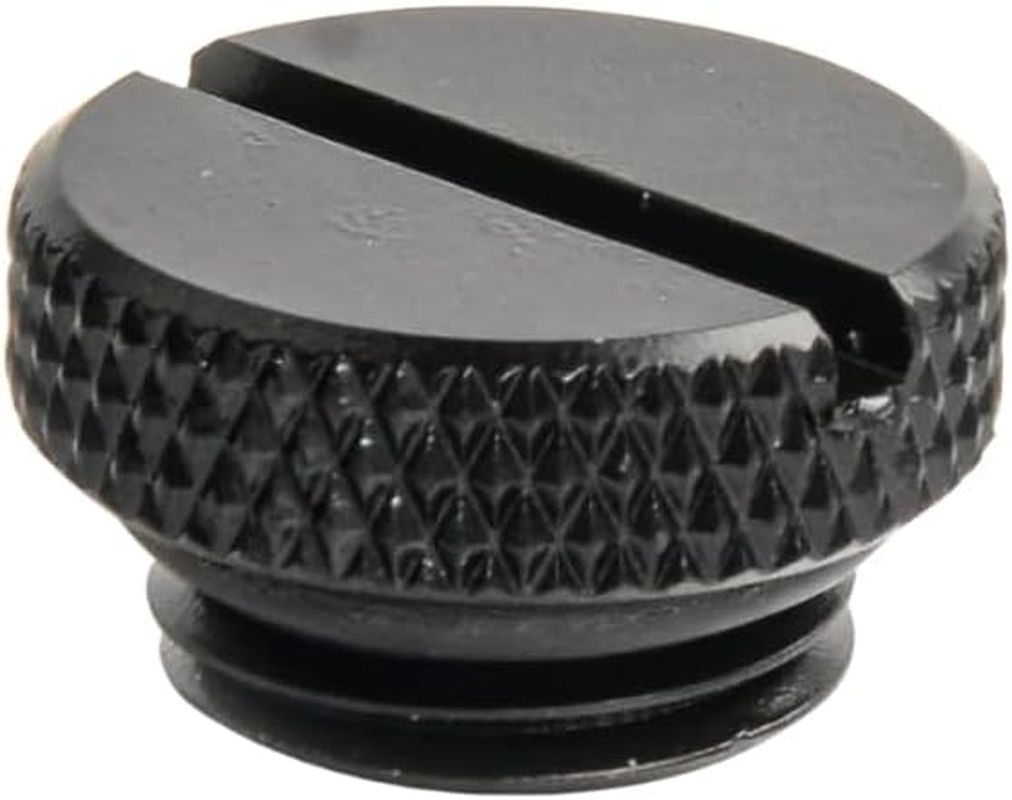 Dracaena.Io 6 Pack G1/4" Thread, Thin Water Stop Plug Fitting with Coin Slot for Computer Water Cooling System, Durable Brass/Copper Material (Black, 6 Pcs) - Silver image number 3