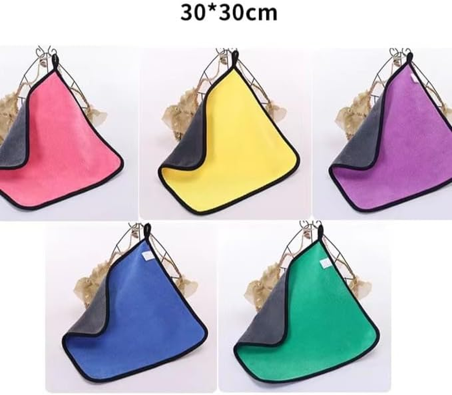 KUTKUT Microfiber Towel for Puppies Kittens Dog & Cats, Super Absorbent Quick-Drying Soft Lint Free Small Bath Towel for Pets (Pack of 1, 30 * 30Cm) image number 1