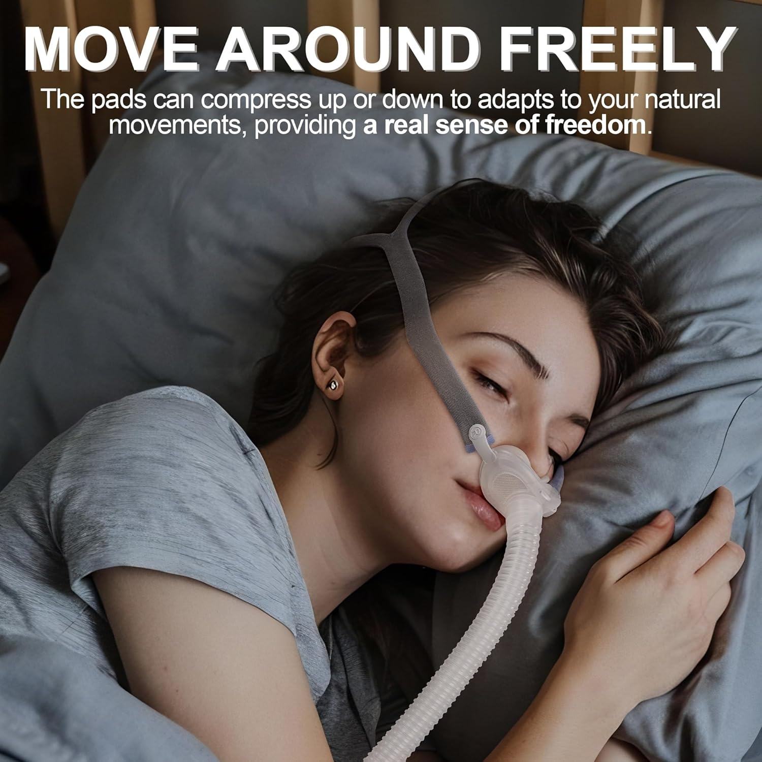 2 Pack Lightweight Seal Pillows for Airfit P10 Soft Silicone Cushions Leak-Free Design CPAP Supplies Flexible Fit Easy Use and Care Replacements - Small image number 3