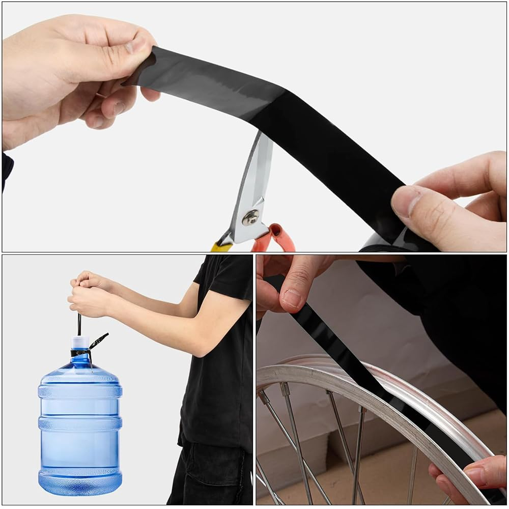 25 Mm Tubeless Rim Tape, PET Adhesive Tape for Bicycle Rims, Tubeless Kit with 10M Roll of Bike Tape for Mtb/Road/Gravel Bikes(Black) image number 2