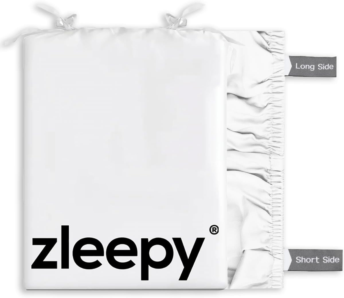 ZLEEPY&reg; Organic Bamboo Fitted Bedsheet | 100% Bamboo Lyocell | 40Cm Deep Fitted | Softer after Every Wash | Cooling Bed Sheet for Night Sweats | Crave Your Bed | Soft & Smooth | AUS Mega Queen Sheet image number 5