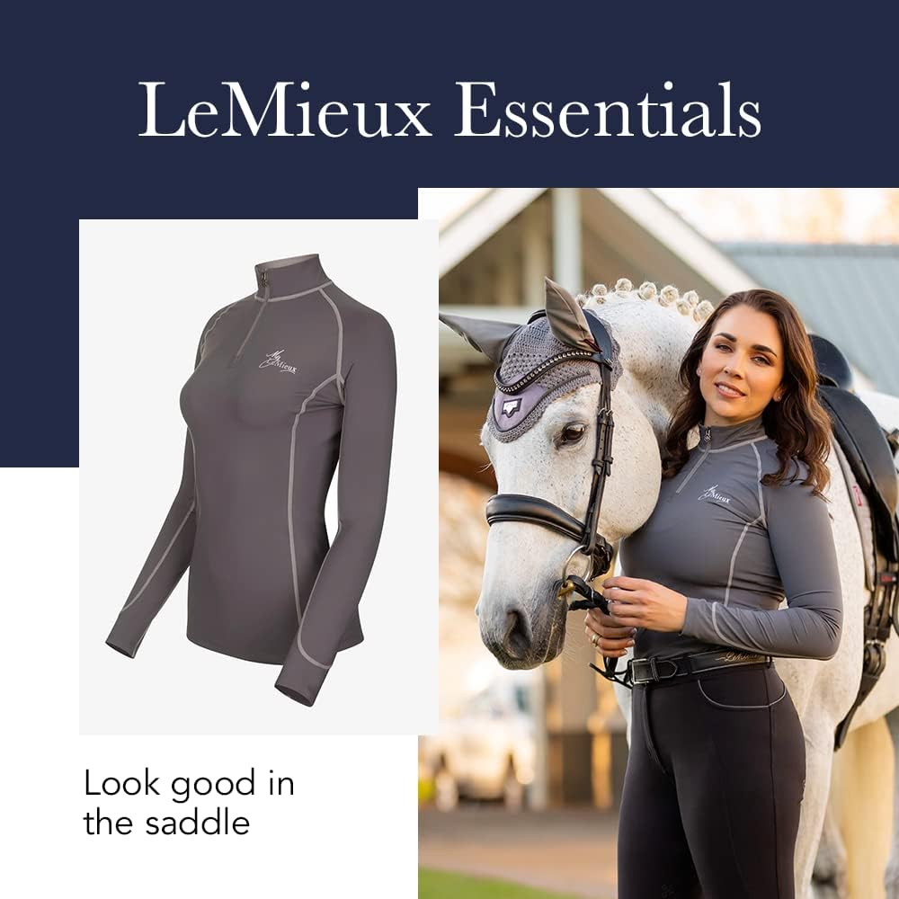 Lemieux Women&rsquo;S Base Layer Top in Black - Long Sleeve Athletic Thermal Shirts -Equestrian Apparel & Gear for Horseback Riding image number 3