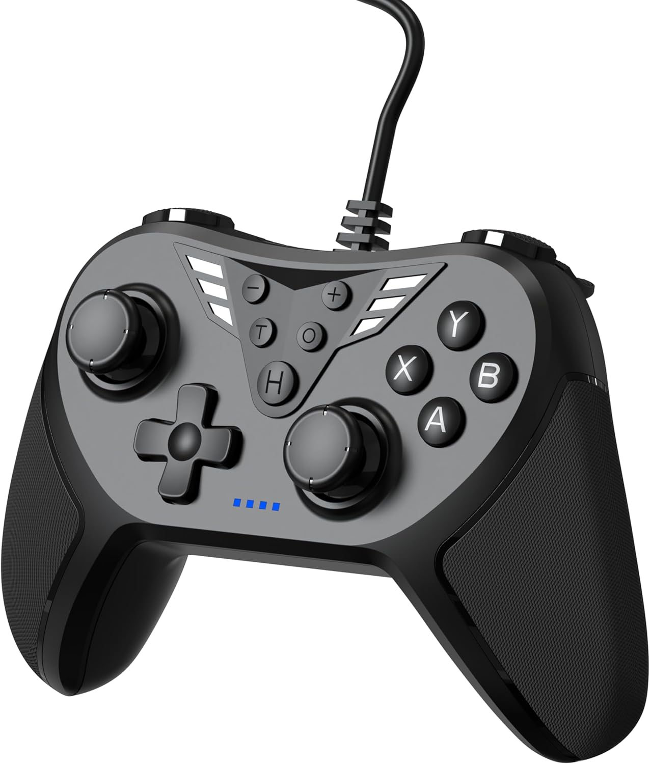 Multiplatform Gaming Controller for Pc/Switch, Wired USB with Turbo Function, Programmable Buttons, Vibration Feedback (White Red Black)