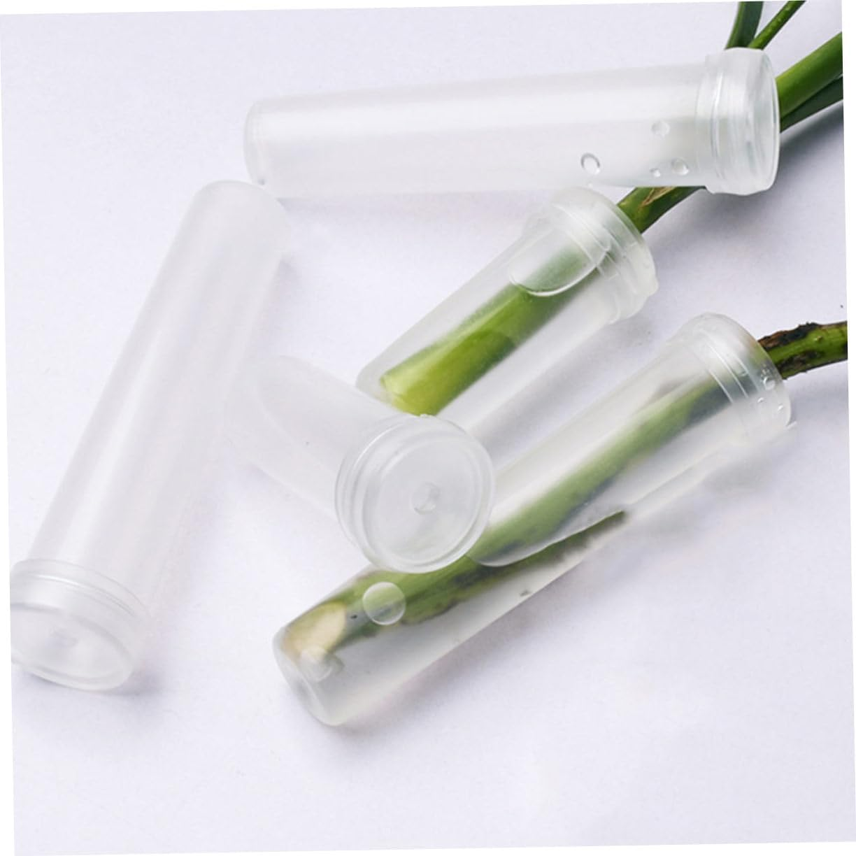 Sosoport 100Pcs Plastic Flower Water Storage Tube for Fresh Keeping Small Culture Tubes for Florist Nutrition for Floral Arrangements and Gardening Supplies image number 1
