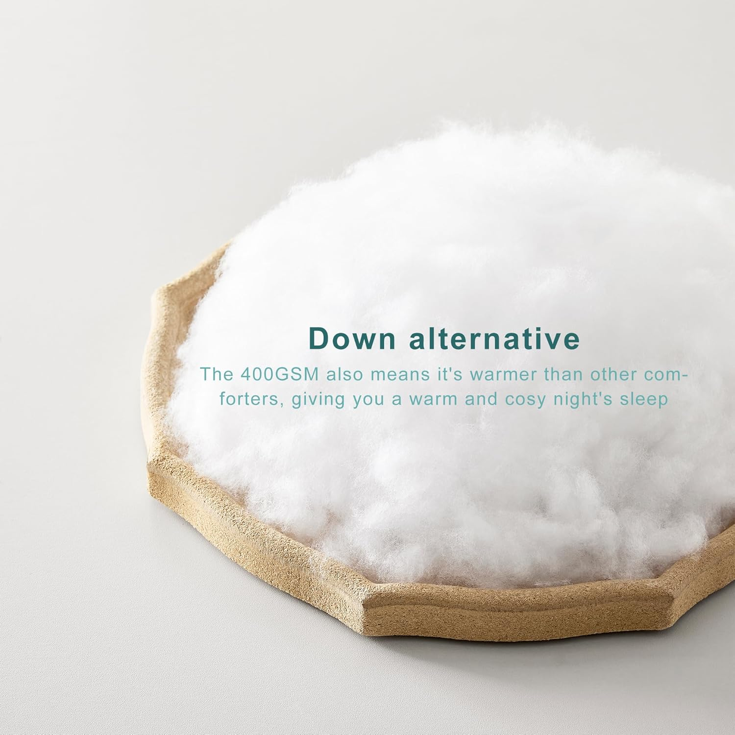 ACCURATEX 100% Cotton Quilt/Comforter/Doona Queen Size,400Gsm Filling Thick Fluffy down Alternative Duvet,White Hotel Bedding Duvet Insert with Corner Tabs,Breathable&Soft (210X210) image number 6