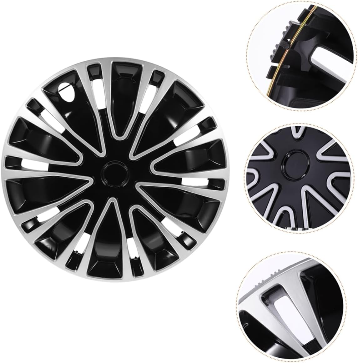 Mobestech 2Pcs Automotive Wheel Hubcaps Rim Covers Fit Car Rim Covers Decorative Hubcaps Easy Install image number 2