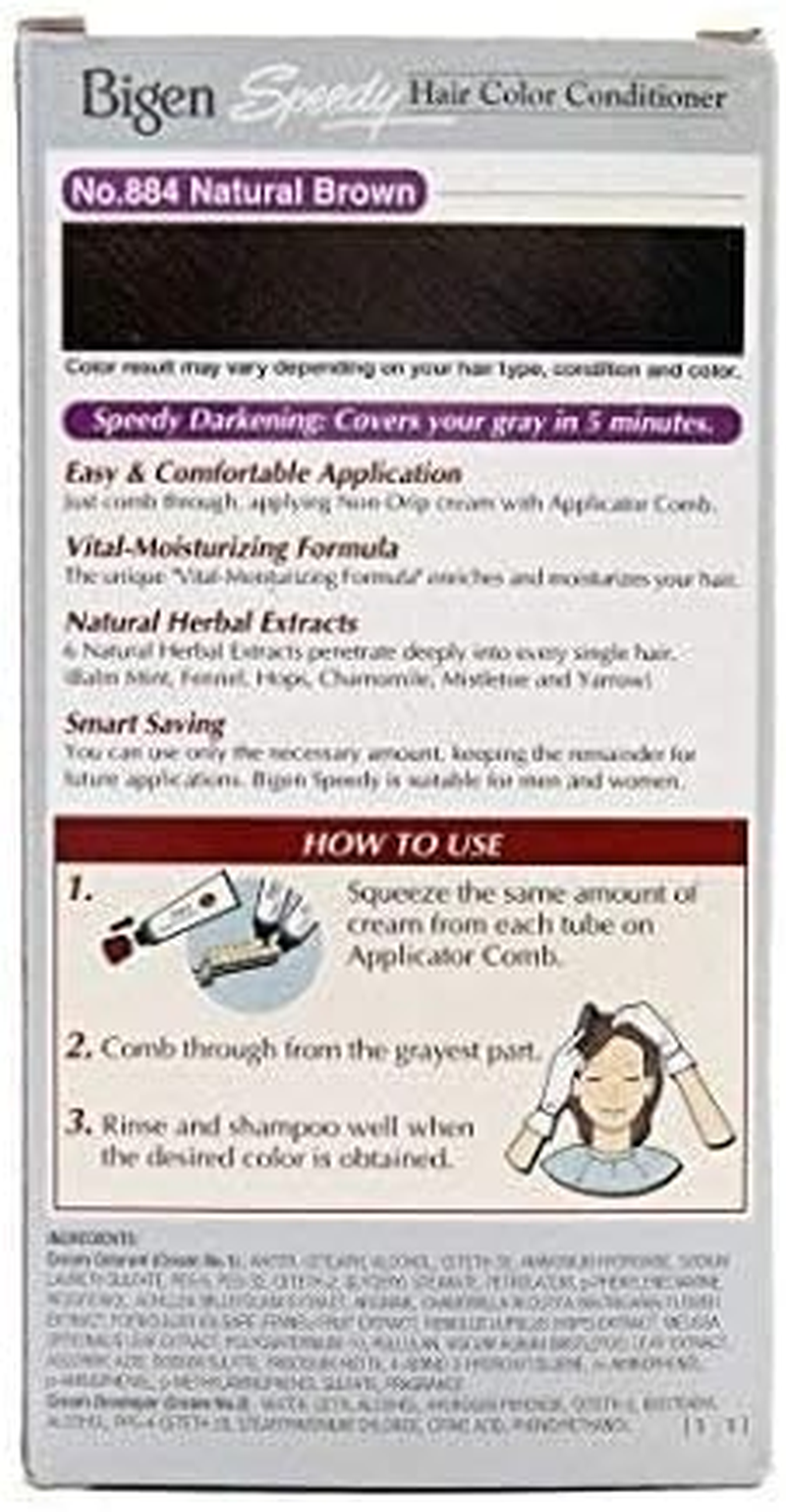 Bigen Speedy Hair Color, 884, 380 Gm (Natural Brown) image number 2