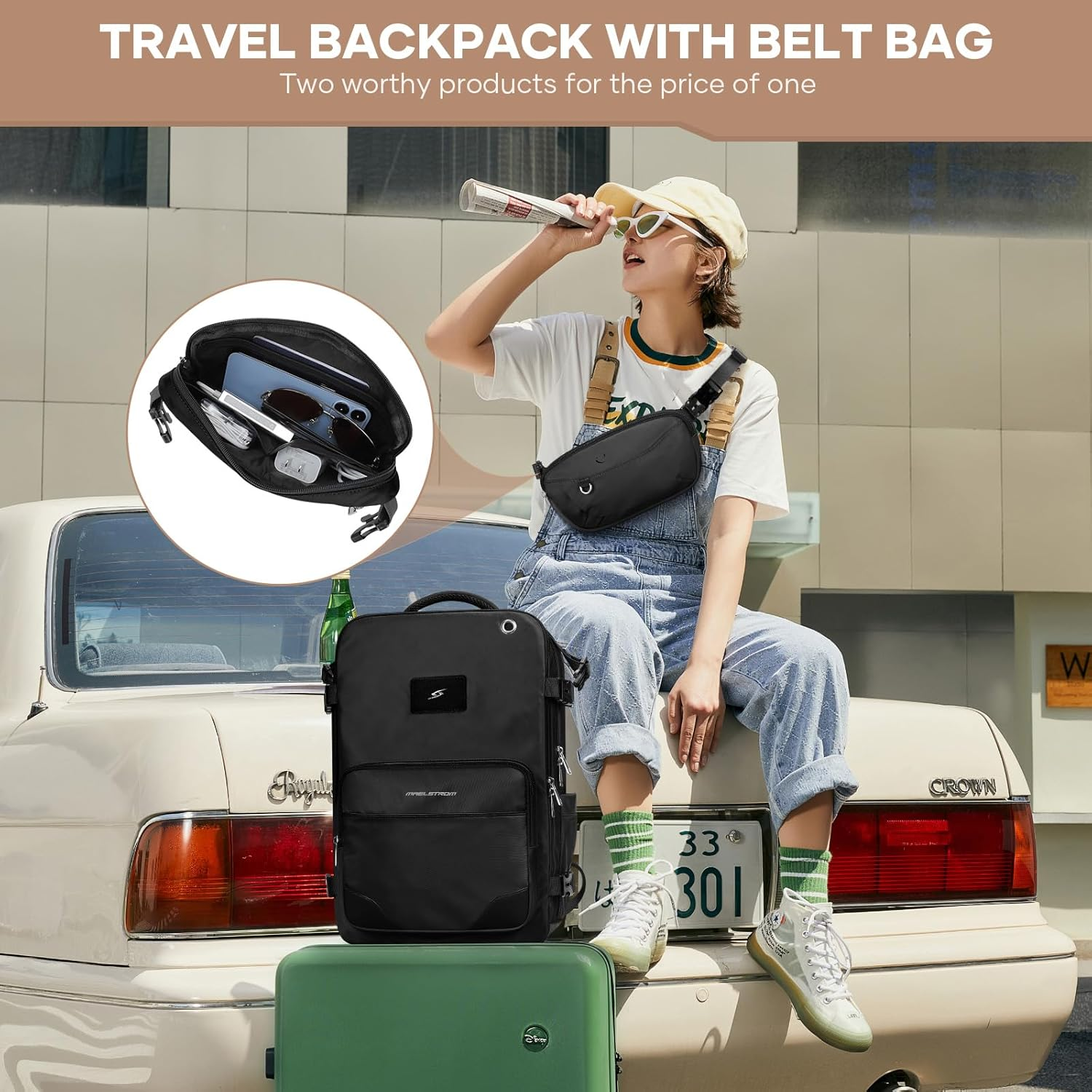 Maelstrom Travel Backpack for Men Women image number 5