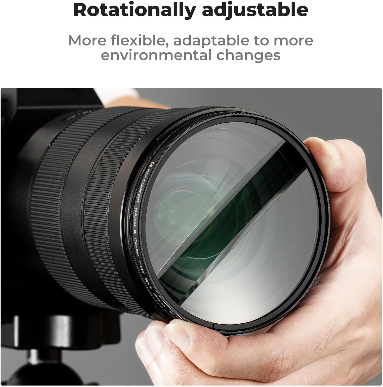 K&F CONCEPT 82Mm Center Field Split Diopter Effect Filter Keeps the Focus, Multi-Layer Coated Subjects Center Opening Focus Filter for Camera Lens
