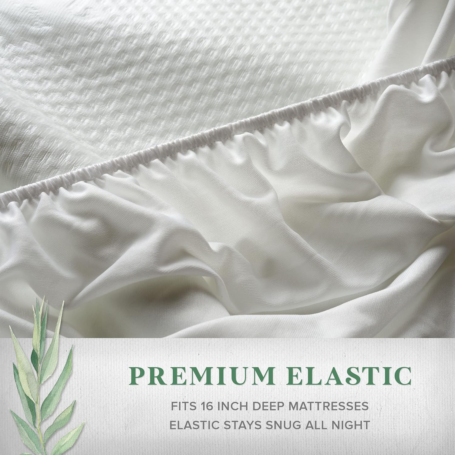 Double Tencel Eucalyptus Mattress Protector - Waterproof Breathable Cooling Cover Protects against Moisture, Spills, Stains - Noiseless, Machine Washable, Fits 40Cm Bed (Double) image number 6