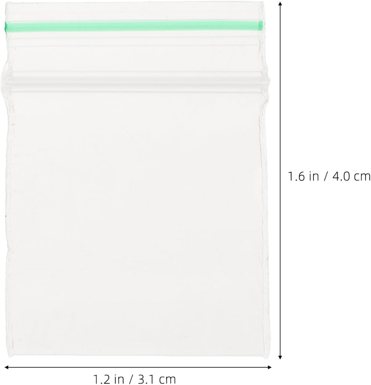 UPKOCH Mini Storage Bags 100 Pack Clear Zip Lock Pouches 1.57X1.22In Mini Sealing Storage Pouches for Dollhouse Accessories Small Item Organization and Stall Use image number 3