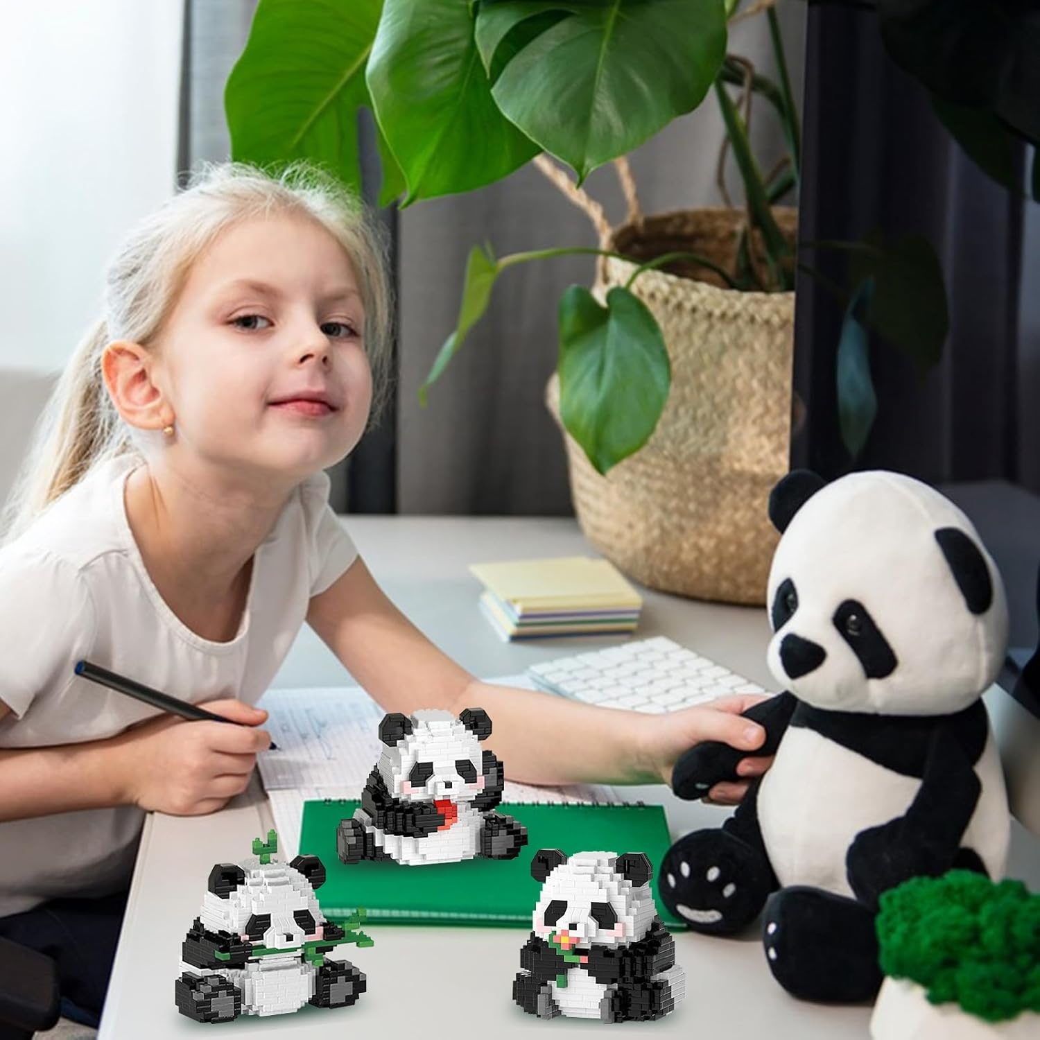 ARONRAVE 3-In-1 Panda Building Blocks Set, Mini Building Blocks Set, Panda Building Block Sets, Mini Animals Building Blocks Set, Animal Building Block Set, Panda Clamping Blocks Building Block Sets image number 3