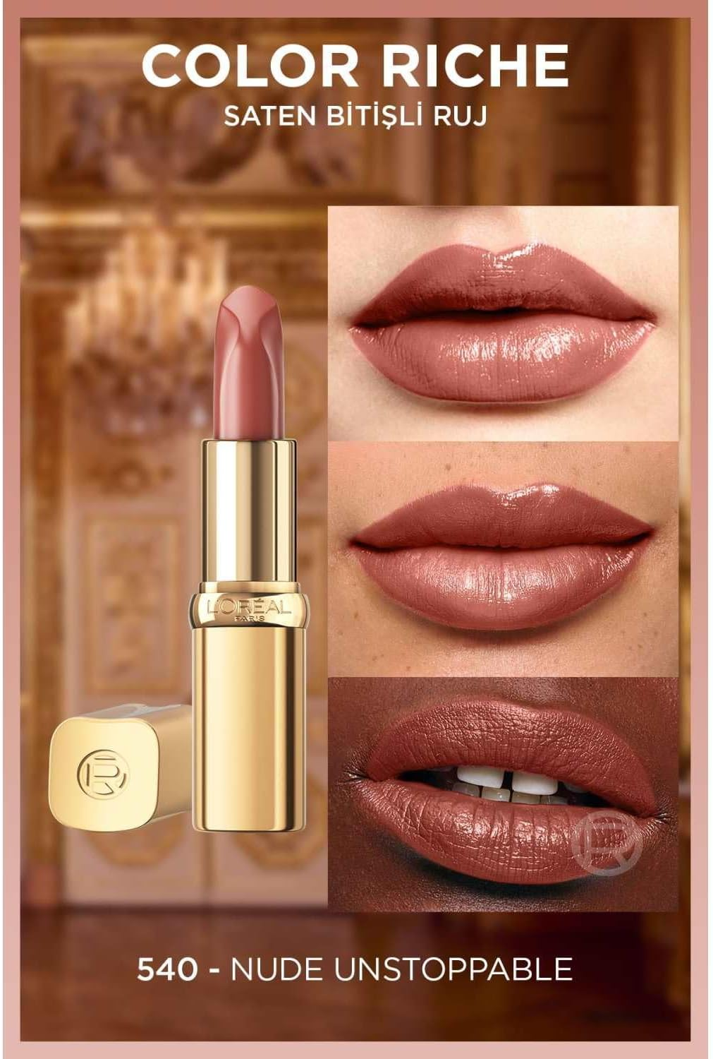 L'Or&eacute;al Paris Color Riche Satin Nudes of Worth Collection 540 Shade Unstoppable image number 3