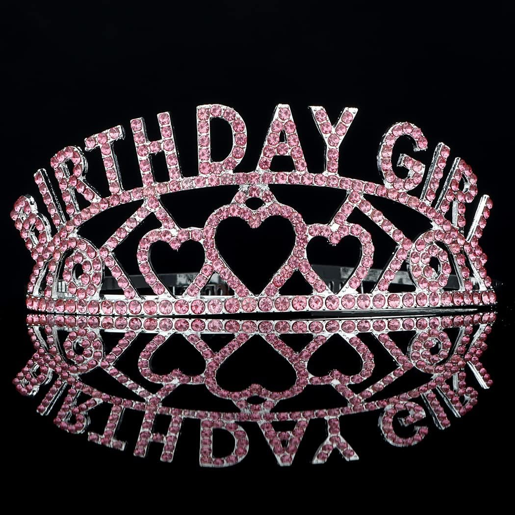 AOPRIE Birthday Crowns for Women Tiaras for Women Crowns for Girls Crystal Tiara Crowns for Women - Silver Green image number 4