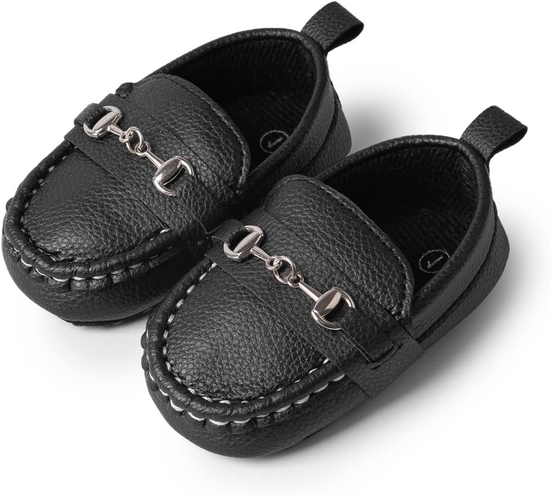 Aploxphy Baby Girls Boys Classic Loafers Infant Oxford Dress Shoes Prewalker Soft Slip on Moccasin Crib Flats Newborn Shoes