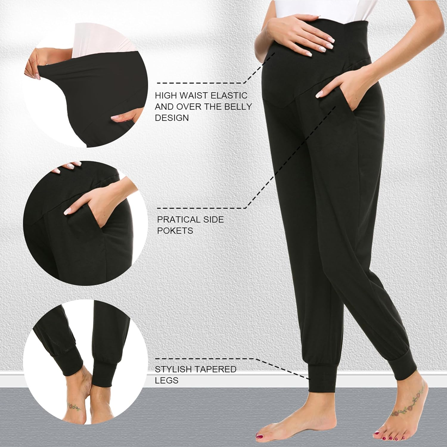 Liu & Qu Maternity Women'S Casual Pants Stretchy Comfortable Lounge Pants