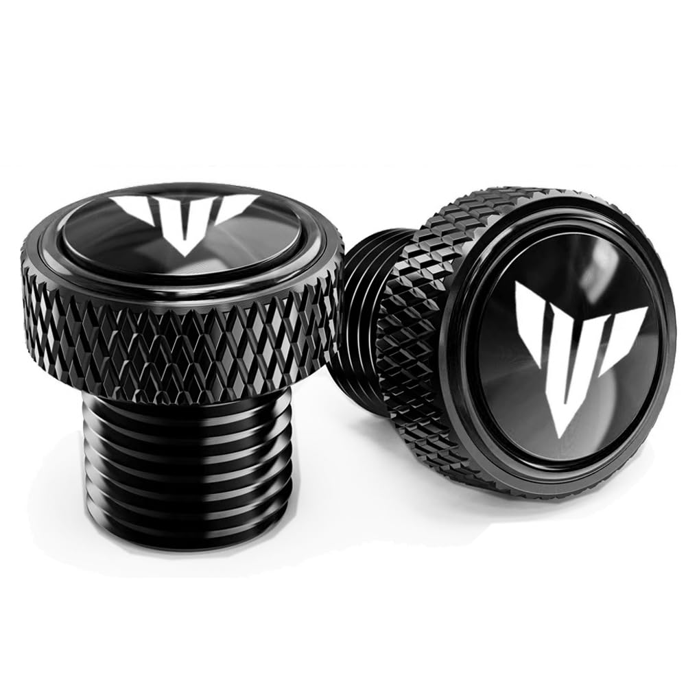 MOWOK for Yamaha MT 03 07 09 10 MT07 MT09 SP MT03 FZ09 FZ07 Motorcycle Accessories M10*1.25 Aluminum Rear Mirror Hole Plug Screw Bolt Cover (Black, for MT 07 09 10 25)