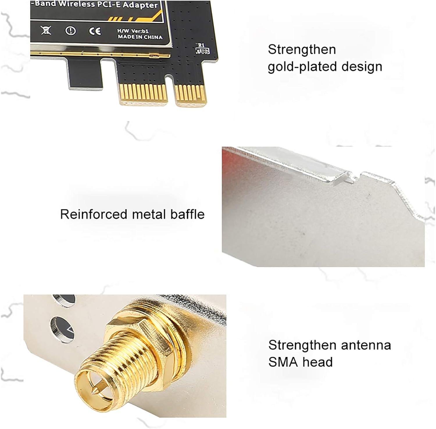 PCIE Wifi Card for Intel AX200 5G Wifi Card Dual Band 5.1 PCIE Wireless Card with Antenna for Windows 10 64Bit/ for Linux PC Desktop image number 5