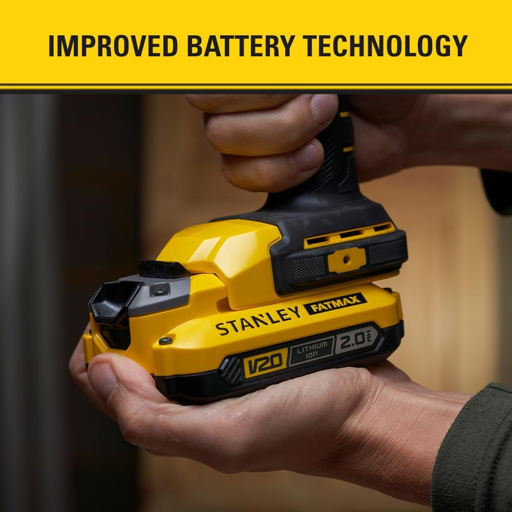 STANLEY FATMAX V20 | 18V Pivot Light - LED 350-700 Lumens, 0-140&deg; Pivoting Head, 360&deg; Rotating Hanging Hook Allows Hanging in Multiple Orientations, Light Only