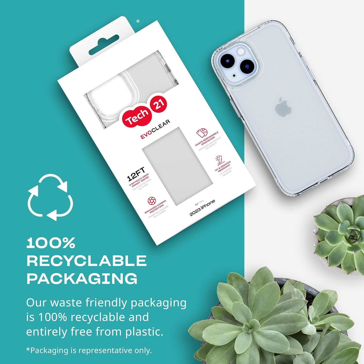 Tech21 Evoclear Case for Iphone 15, Clear image number 6