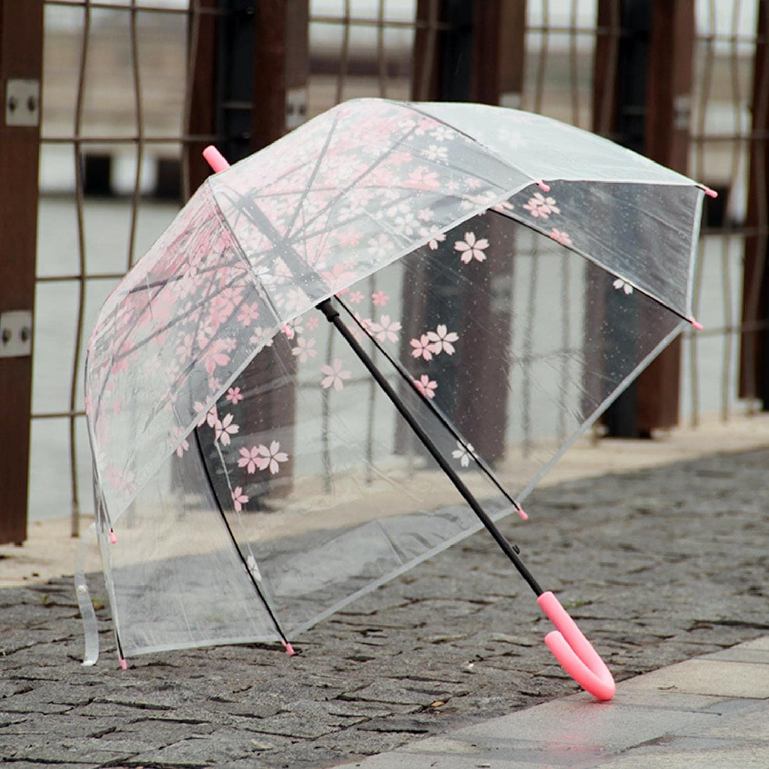 Yuksok Bubble Umbrella for Women & Girls, Kids & Adult Dome Shaped Stick Rain Umbrella image number 4