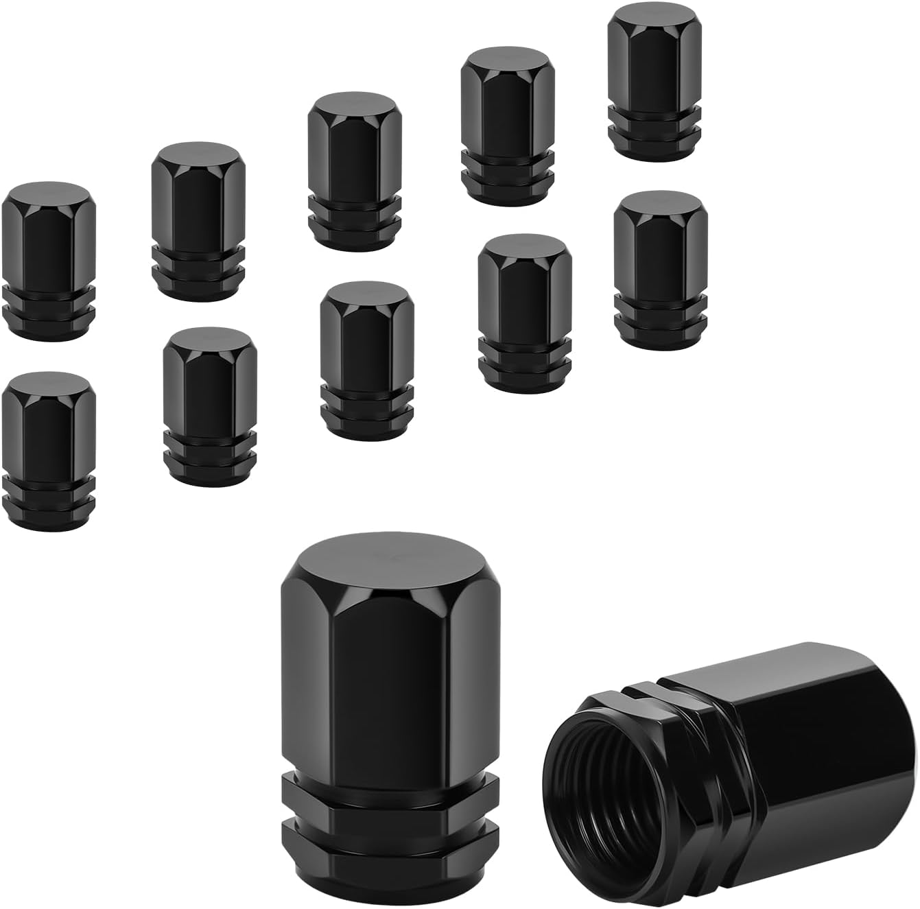 Tire Valve Caps,10 Pack Universal Air Valve Car Tire Valve Stem Caps Wheel Valve Covers Leak-Proof Air Protection Cap Fits Cars, Trucks, Bikes, Motorcycles, Bicycles (Blue)