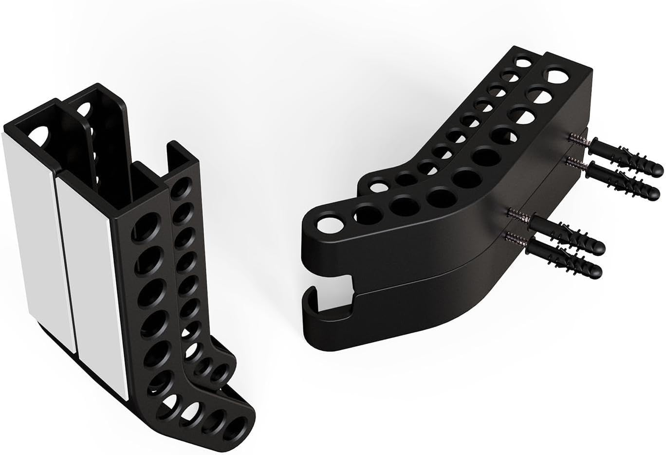 Battery Storage Organizer - Battery Dispenser Organizer, Battery Holder Storage | Wall Mount Battery Holder, Battery Organizer Storage Holder, Wall Mount Holds 10 AA and 10 AAA Batteries - Black image number 4