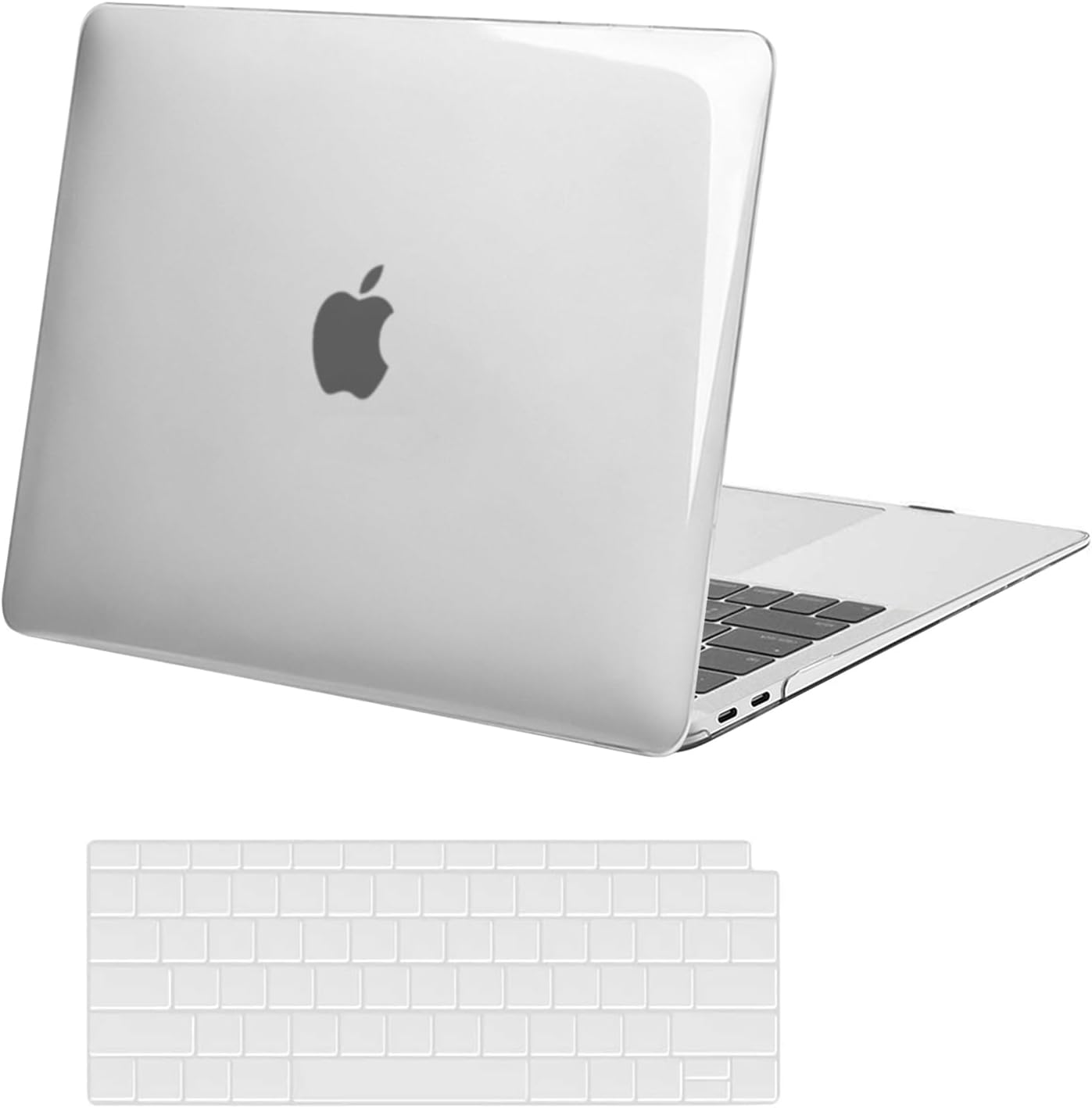 MOSISO Compatible with Macbook Air 13 Inch Case 2022 2021 2020 2019 2018 Release A2337 M1 A2179 A1932 Touch ID, Plastic Hard Shell Case & Keyboard Cover for Macbook Air 13.3 Inch, Crystal Clear