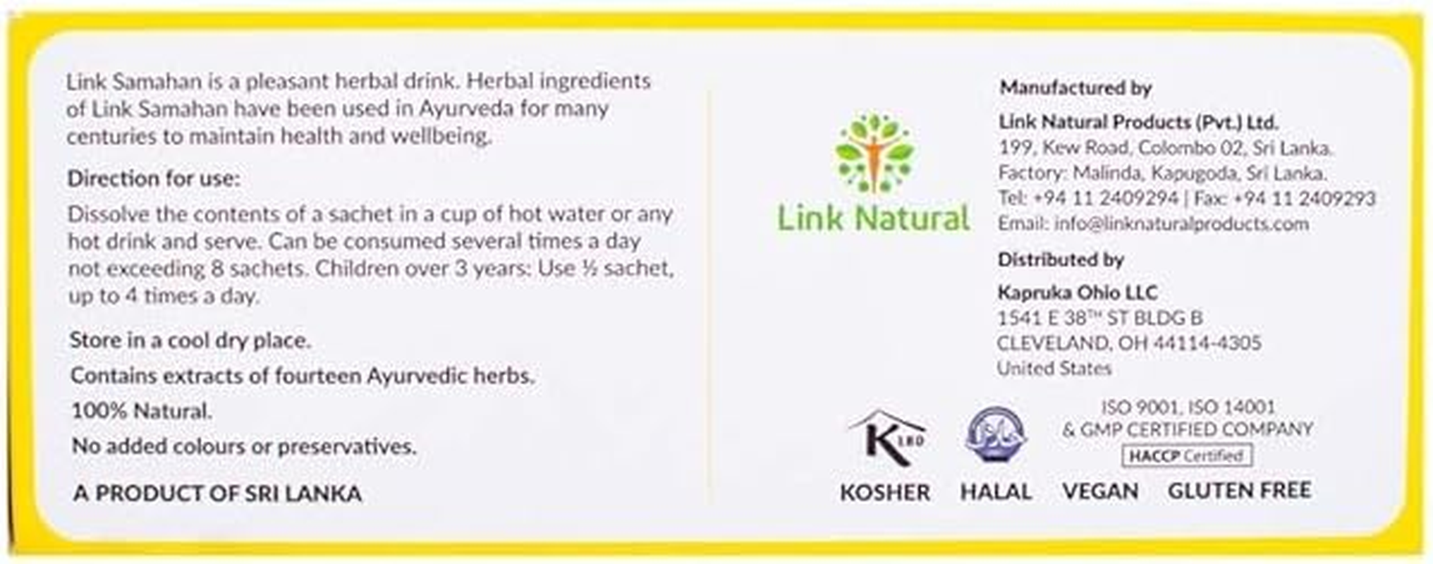 Samahan Herbal Tea 50 Sachets Tea by Link Natural Link Samahan image number 1