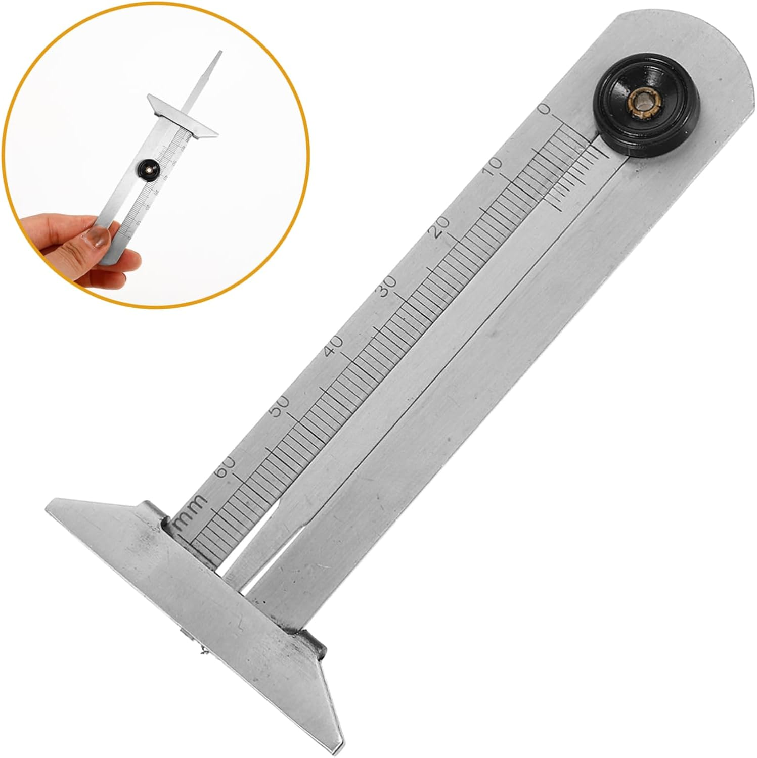 SOESFOUFU Automotive Replacement Tire Tread Depth Gauge Stainless Steel Car Tire Gauge Tool image number 1