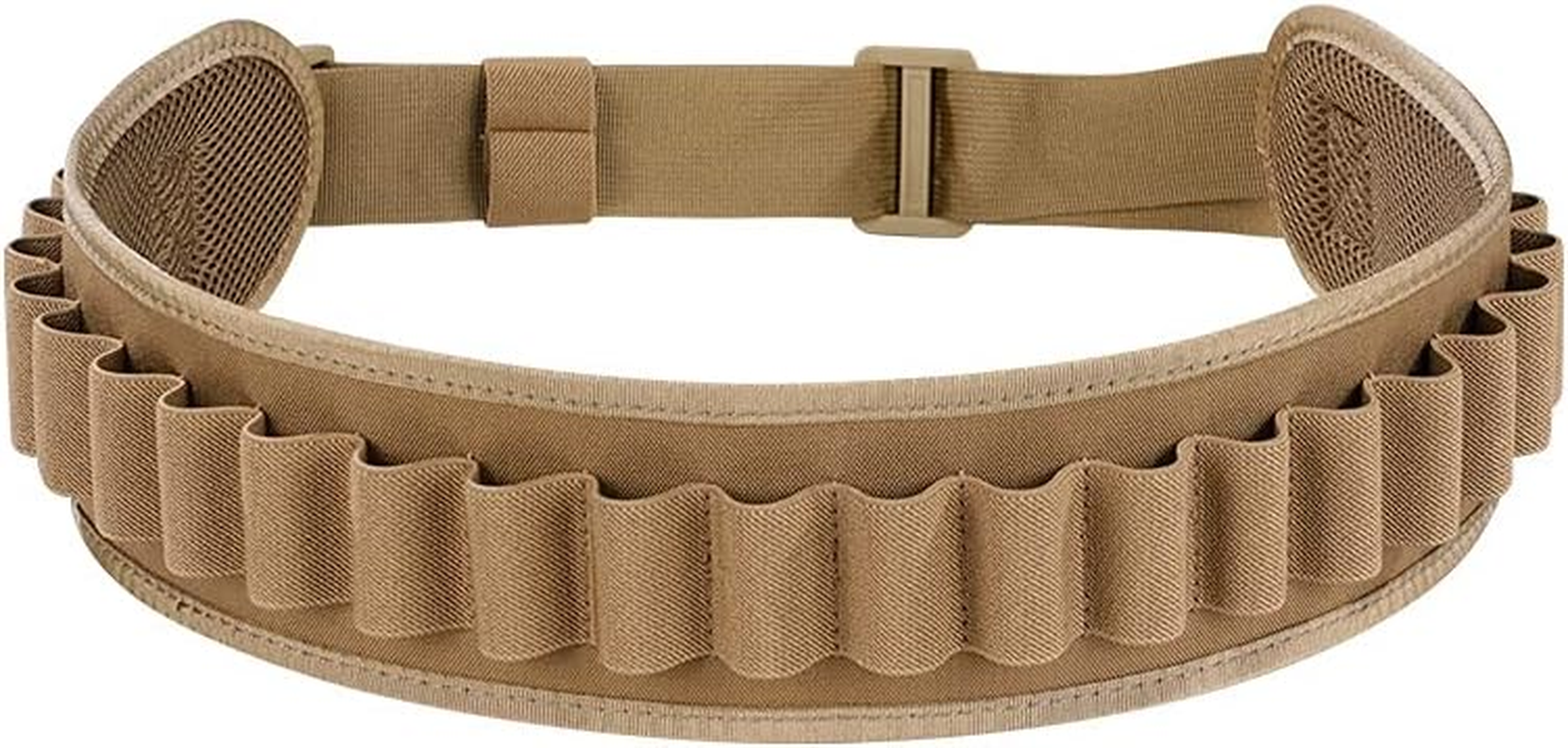 EXCELLENT ELITE SPANKER 24 Rounds Shotgun Shells Bandolier Shotgun Shell Shoulder Holder Shotshells Bandolier Belt(Coyote Brown)