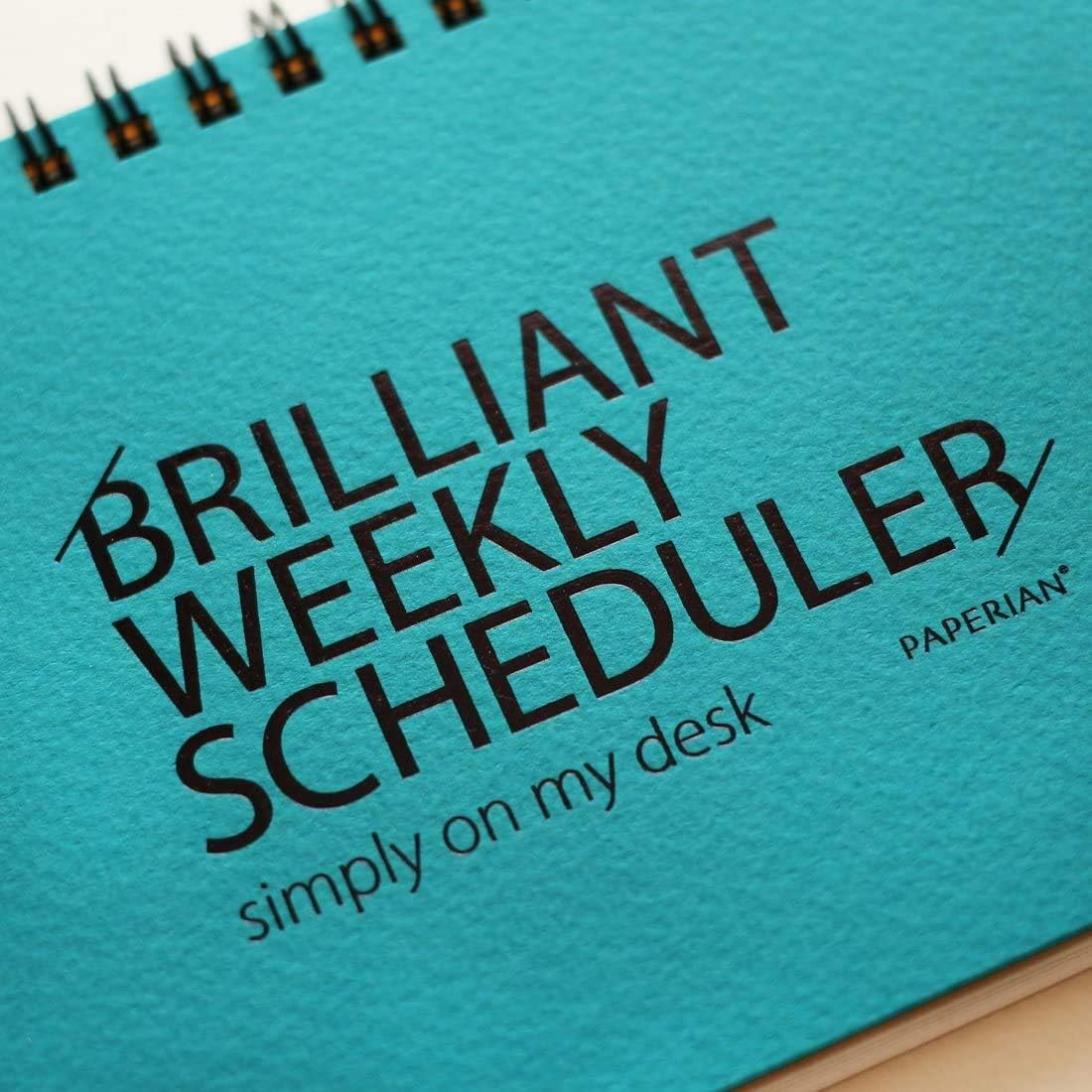 PAPERIAN Brilliant Weekly Scheduler - Wirebound Undated Weekly Planner Pad Scheduler (Blue) image number 6