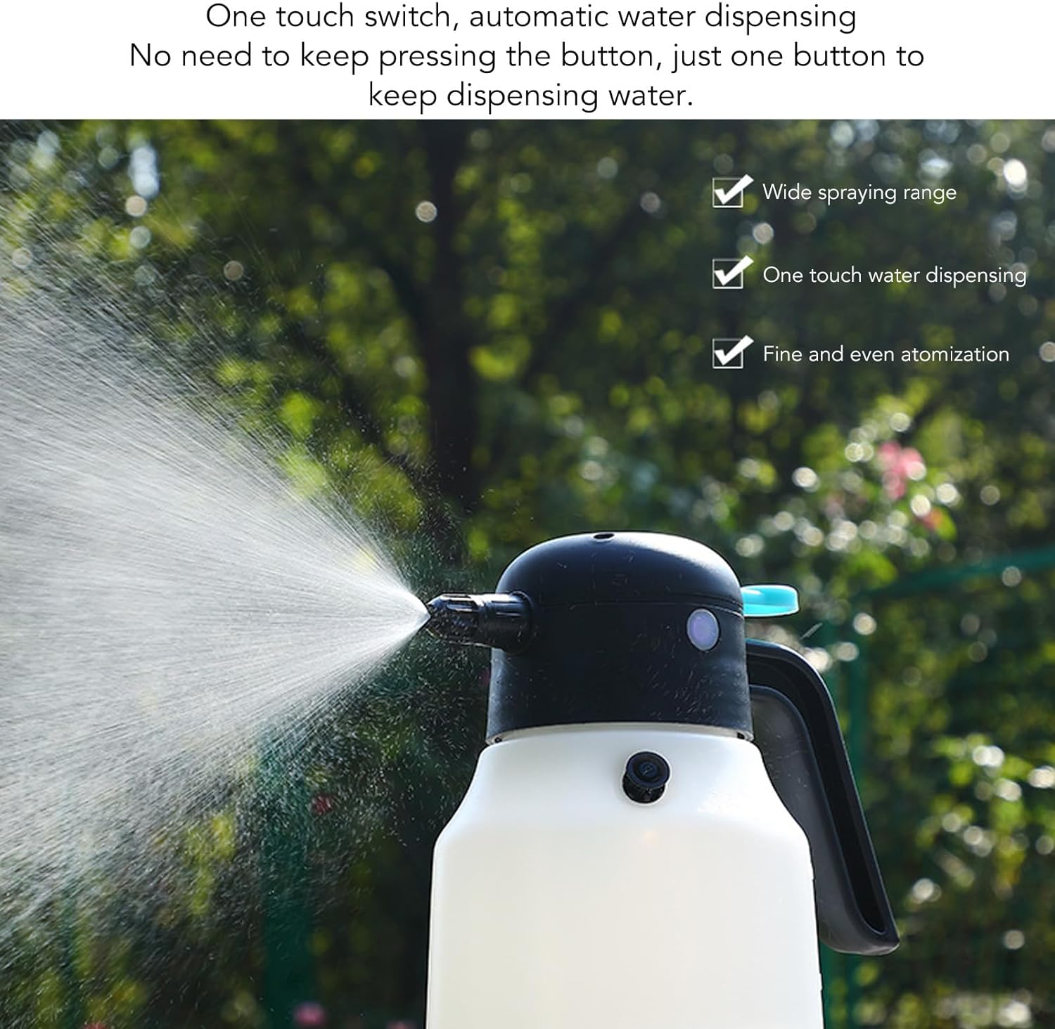 Bewinner Electric Foam Sprayer Car Wash, Cordless Foam Sprayer 0.4Gal/1.8L, Foam Gun Rechargeable 2000Mah with Pressurized Design for Car Washing Garden Home