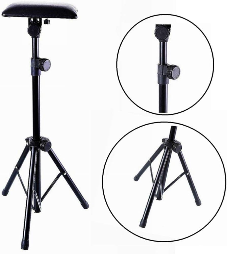Tattoo Armrest,New Star Tattoo Foldable Sponge Pad Arm Leg Rest Stand Tripod with Adjustable Height for Tattoo Supplies PVC Leather Stands Studio Chair Stand