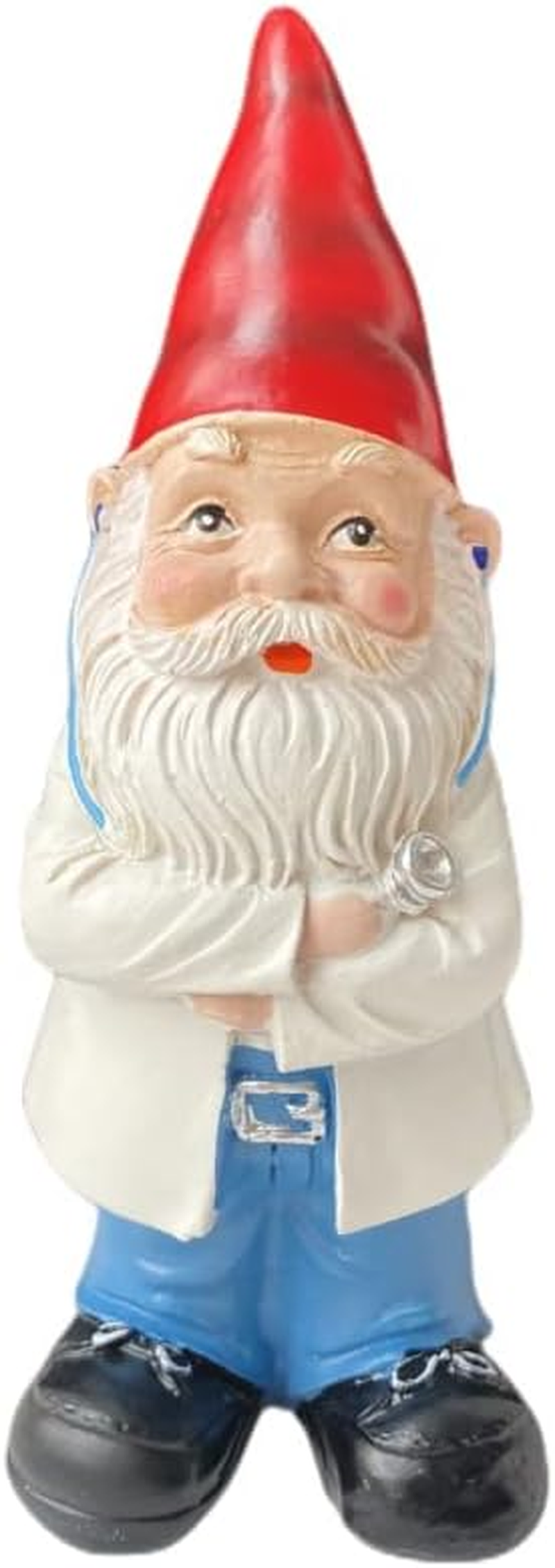 Molchagar Nurse Garden Gnome Statue,Healthcare Worker Gnome Figurine for Lawn Ornaments Indoor or Outdoor Decor Christmas Birthday Gift - Police image number 6