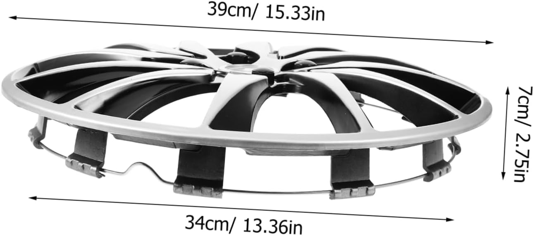 ZUNOXAZ Car Hubcap Decorative Wheel Hub Caps for Automotive Rim Protector Silver Car Accessories Exterior