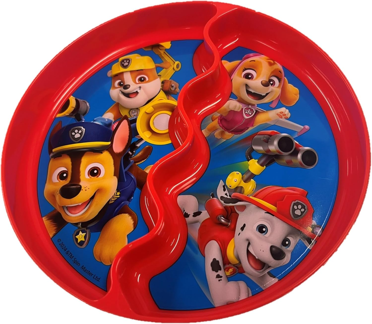 The First Years Paw Patrol Mealtime Set with Divided Suction Plate Bowl and Spoon (3 Piece) image number 1