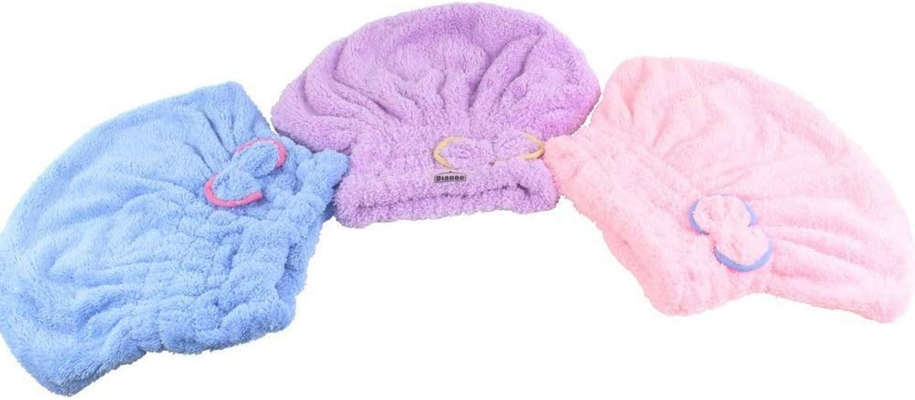 3PCS Dry Hair Hat Dry Cap Ultra Shower Bath Spa Hair Drying Wrap Cap Random Colors image number 1