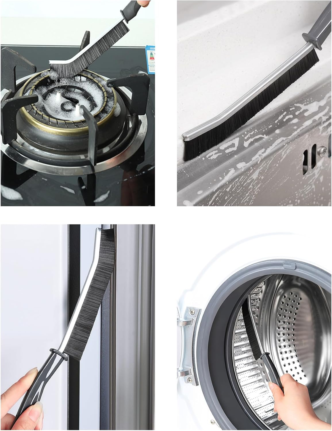 KONMAY 6 Pieces Hard Bristle Corner Cleaning Brush - Joint Cleaner Bathroom, Joint and Gap Cleaning Brush, Crevice Brushes for Tiles, Bathroom, Kitchen, Household, Window Frame, Shower Cubicles And image number 6