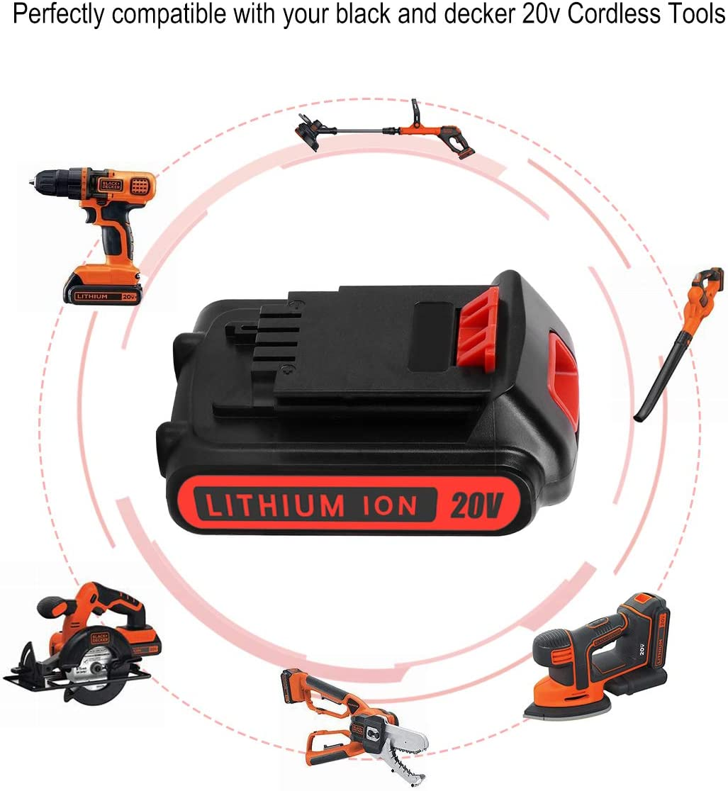 Geelink BL2018-XE 20V 3.0Ah Battery Replacement for Black and Decker 18V Lithium-Ion Battery 1518-XJ LBXR20 LBXR2020 LB20 BL2018 LST201 LBX20 LSW20 BL4018XE LB2X4020 image number 6