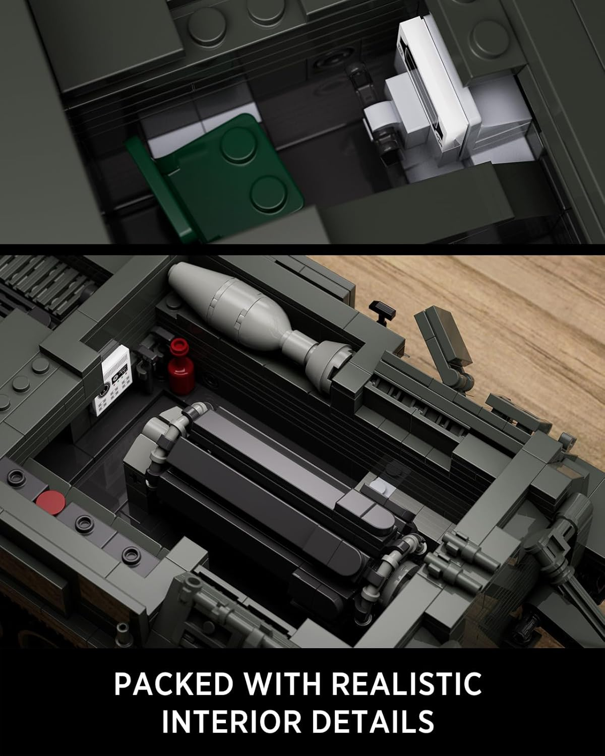 Nifeliz 2S4 Military Tank Building Set for Adults, Self-Propelled Heavy Mortar Set for Military Fans, Military Model to Build and Display, Collectible Gift (1,438PCS, NF10291) image number 5