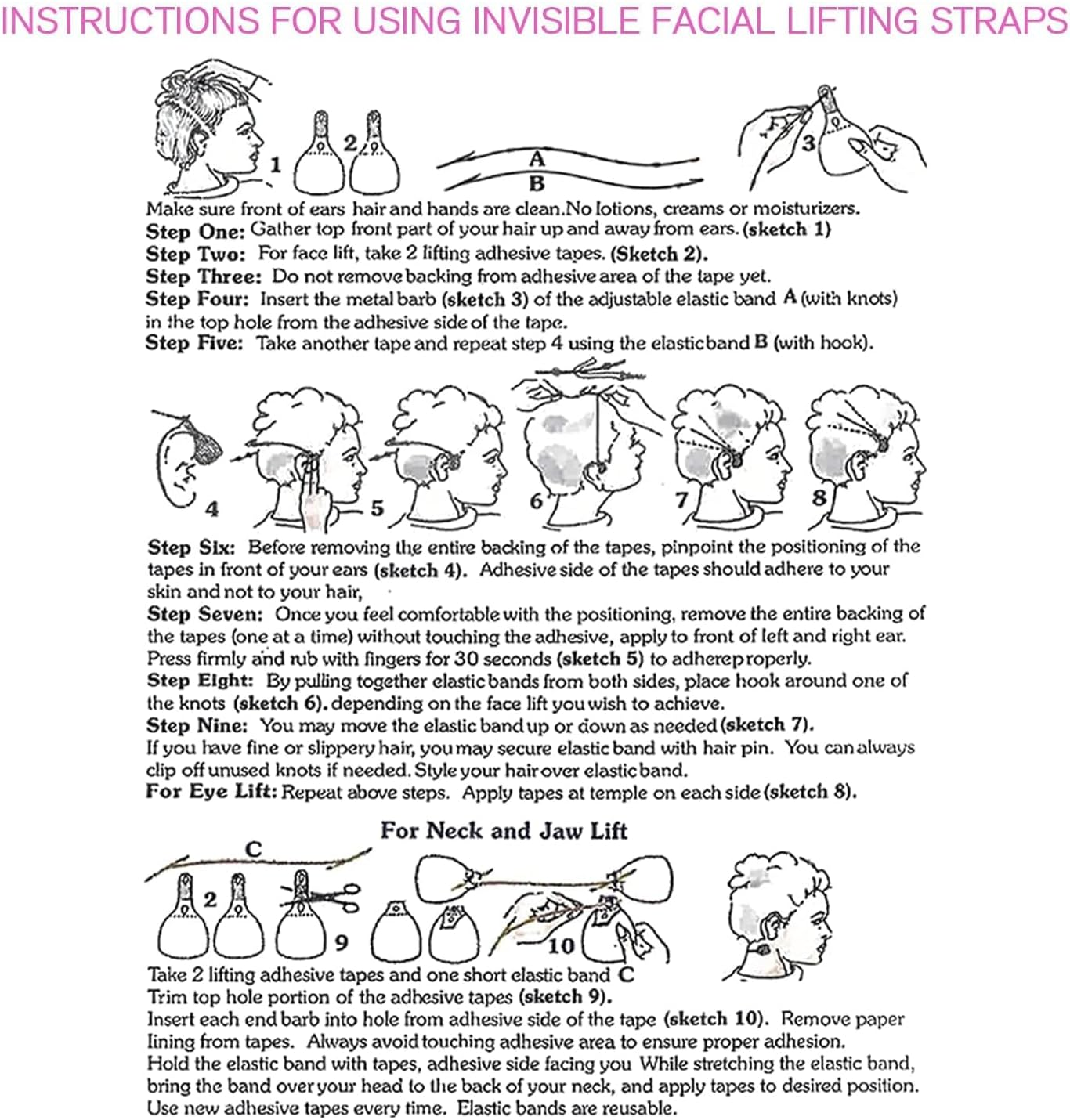 Face Lift Tape Invisible,120Pcs Facelift Tape, Instant Face Tape Strings for Lifting Sagging Skin,Faces Tapes Lifting Invisible for Eyes and Brows,Face and Neck Cosmetic Tapes for Makeup image number 5